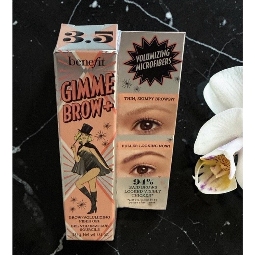 BENEFIT Gimme Brow Volumizing Fiber Gel 3.5 WARM AUBURN BROWN .1 oz / 3 g NIB